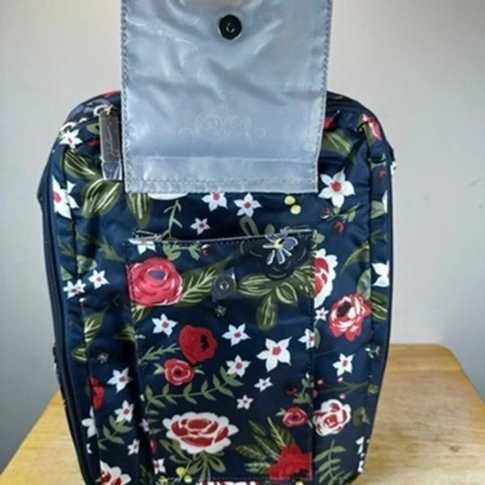 JuJuBe MiniBe Diaper Bag Backpack Navy Midnight Posy Floral Travel Baby JA4023